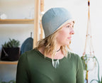 Modern Cloche in Gray/Tan