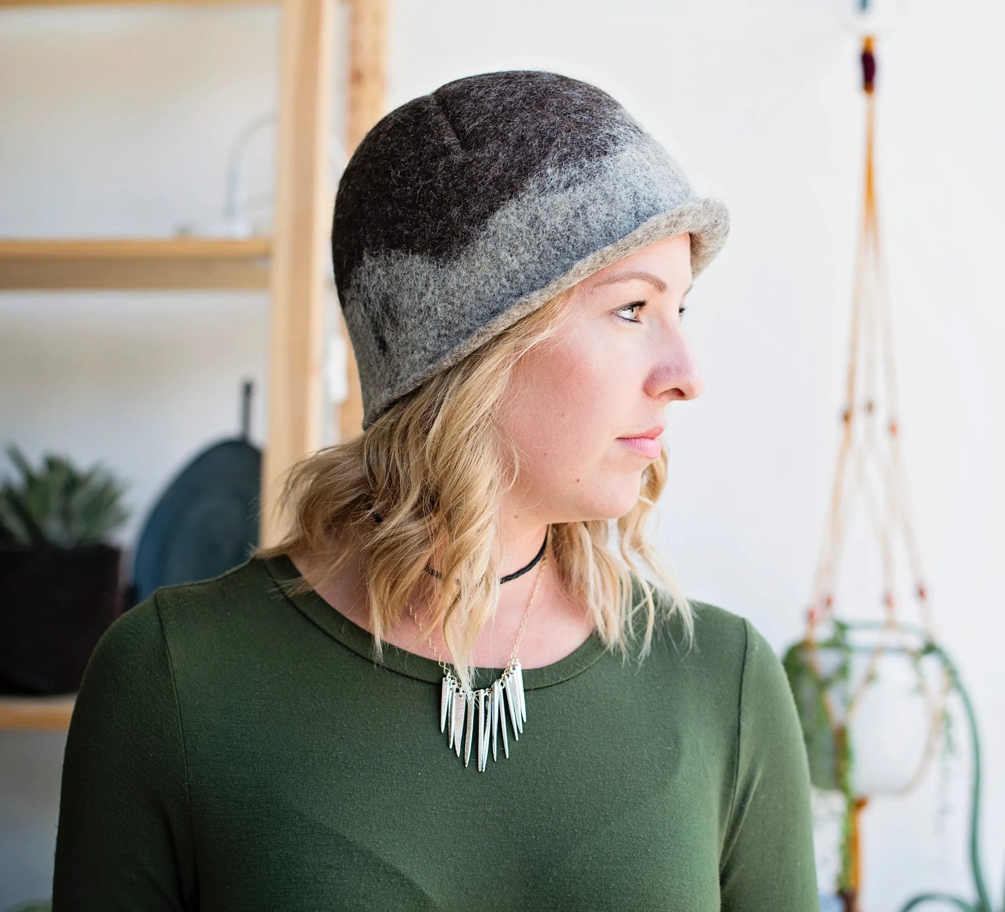 Modern Cloche in Brown