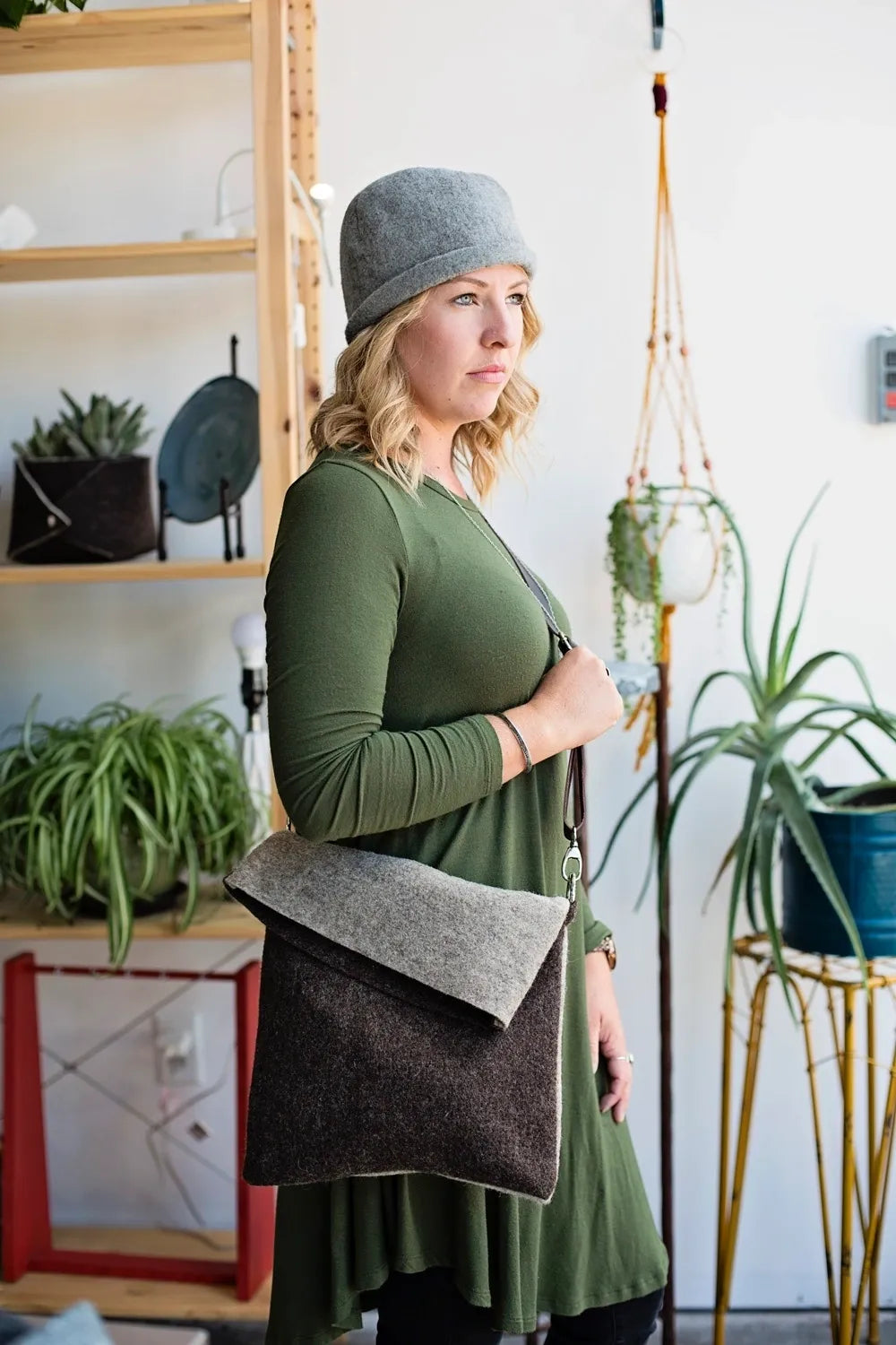 Modern Cloche in Rustic Gray