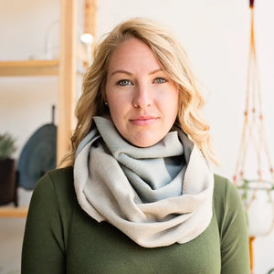 Infinity Scarf in Gray/Tan