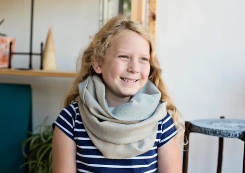 Infinity Scarf in Gray/Tan
