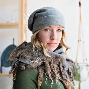 Slouchy Hat in Rustic Gray