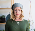 Slouchy Hat in Rustic Gray