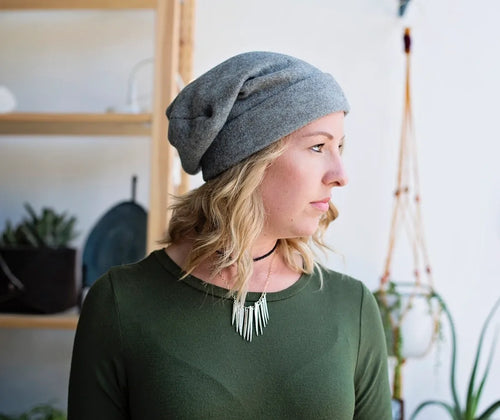 Slouchy Hat in Rustic Gray