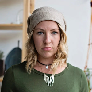 Slouchy Hat in Rustic Tan