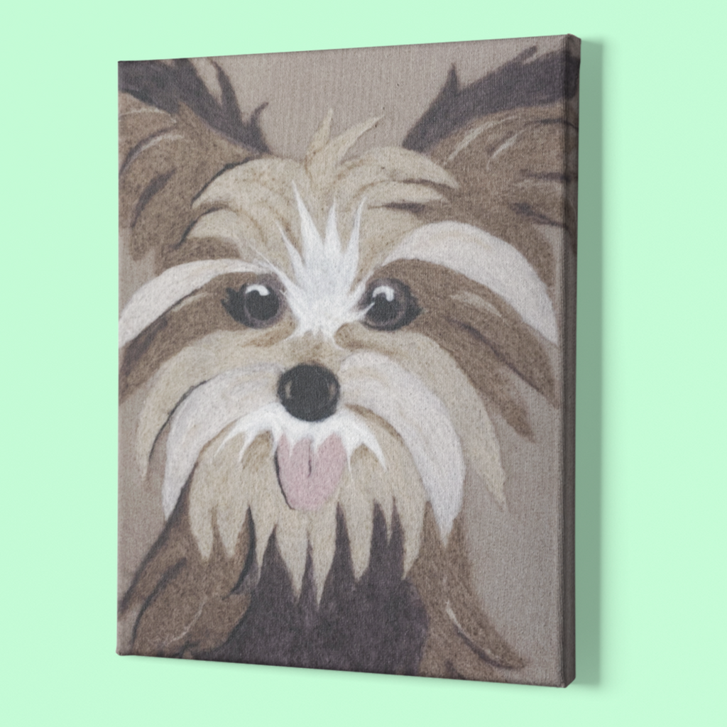 Pup Needle-Felting Kit | Color: Brown | 100% Wool & Recycled Plastic | 10 x 13 inches