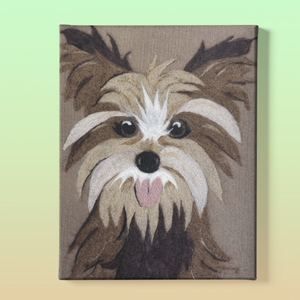 Pup Needle-Felting Kit | Color: Brown | 100% Wool & Recycled Plastic | 10 x 13 inches