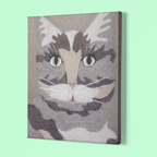 Cat Needle-Felting Kit | Color: Brown | 100% Wool & Recycled Plastic | 10 x 13 inches