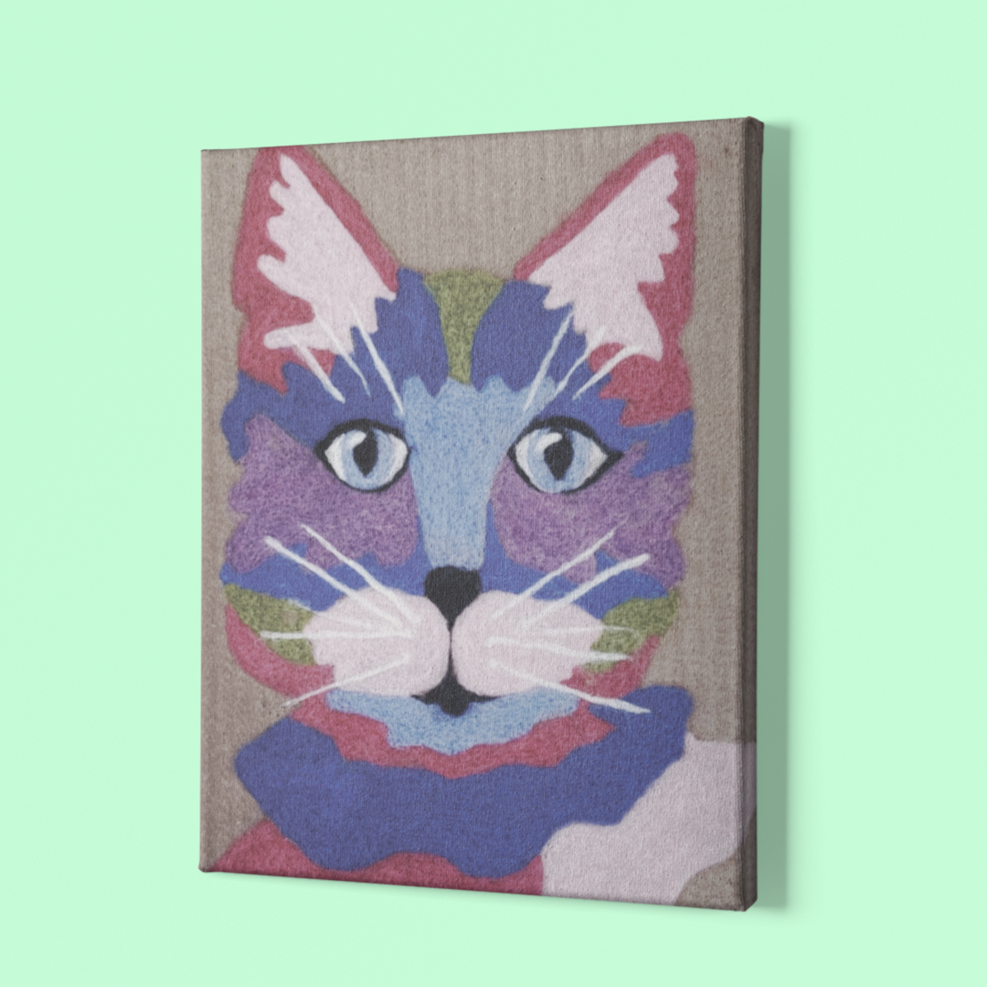 Cat Needle-Felting Kit | 100% Wool & Recycled Plastic | 10 x 13 inches