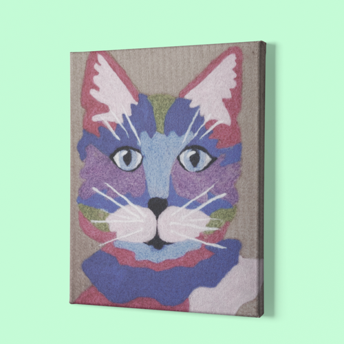 Cat Needle-Felting Kit | 100% Wool & Recycled Plastic | 10 x 13 inches