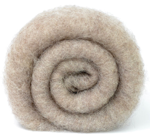 MINI-BATT: NATURAL BROWN-  Wool Batting for Felting, Spinning, Weaving, Fiber Art