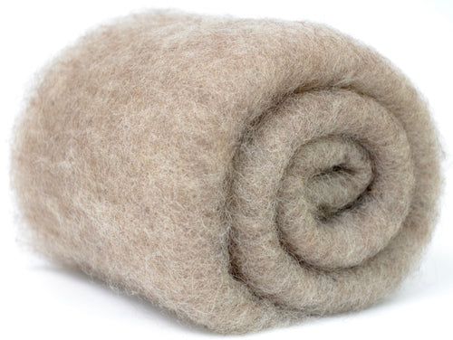 MINI-BATT: NATURAL BROWN-  Wool Batting for Felting, Spinning, Weaving, Fiber Art