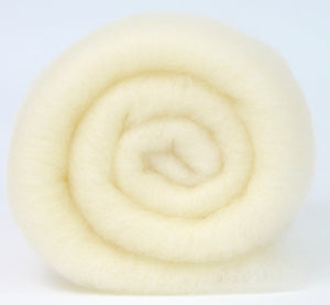 MINI-BATT: NATURAL WHITE-  Wool Batting for Felting, Spinning, Weaving, Fiber Art