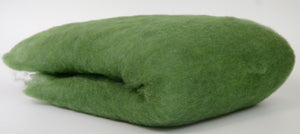 MOSS GREEN- American Farm, Medium Grade Wool Batt- Needle Felting, Wet Felting, Spinning