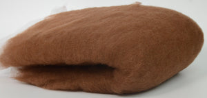 MEDIUM BROWN- American Farm, Medium Grade Wool Batt- Needle Felting, Wet Felting, Spinning