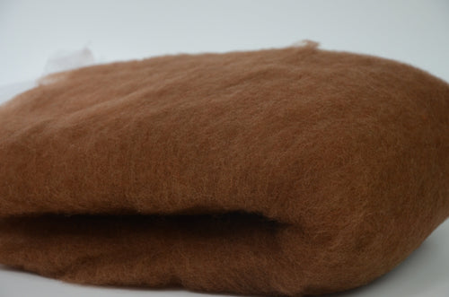 MEDIUM BROWN- American Farm, Medium Grade Wool Batt- Needle Felting, Wet Felting, Spinning