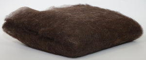 NATURAL DARK BROWN- American Farm, Medium Grade Wool Batt- Needle Felting, Wet Felting, Spinning