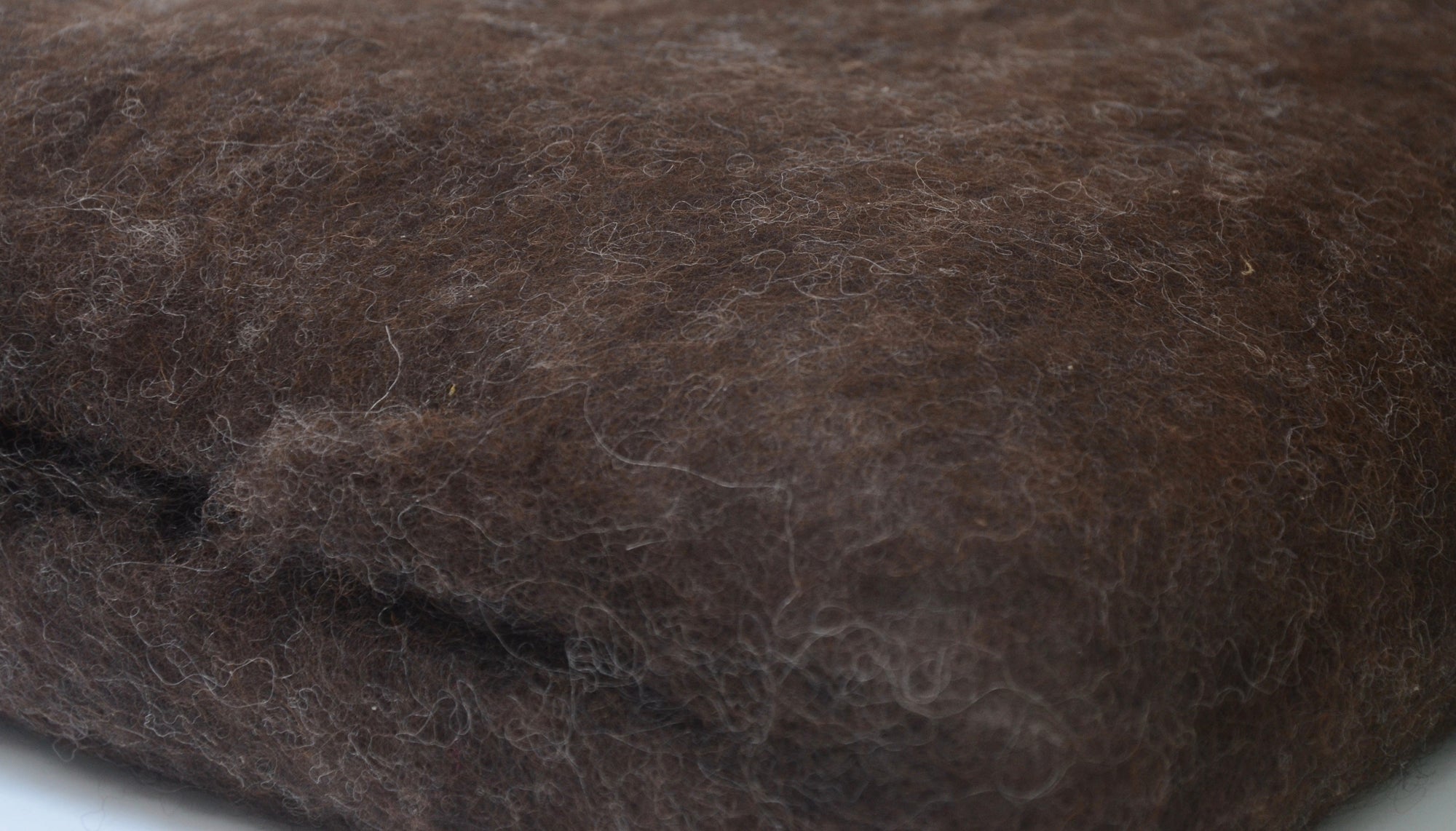 NATURAL DARK BROWN- American Farm, Medium Grade Wool Batt- Needle Felting, Wet Felting, Spinning