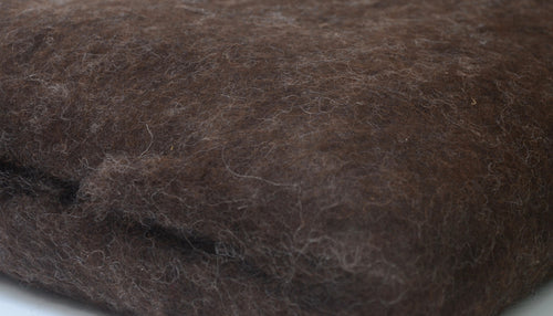 NATURAL DARK BROWN- American Farm, Medium Grade Wool Batt- Needle Felting, Wet Felting, Spinning
