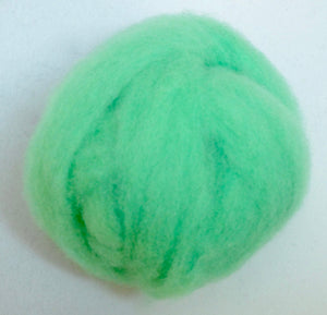 AQUA GREEN- American Farm Wool- Merino Wool Roving for Felting, Spinning, Weaving, Fiber Art