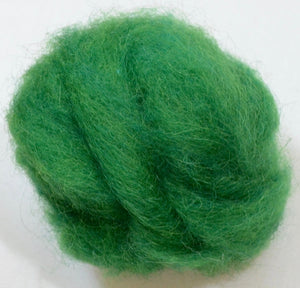 EMERALD GREEN- American Farm Wool- Medium Grade Wool Roving for Felting, Spinning, Weaving, Fiber Art