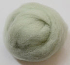 LITE GREEN- American Farm Wool- Merino Wool Roving for Felting, Spinning, Weaving, Fiber Art