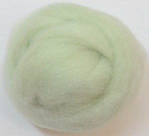 LITE GREEN- American Farm Wool- Merino Wool Roving for Felting, Spinning, Weaving, Fiber Art