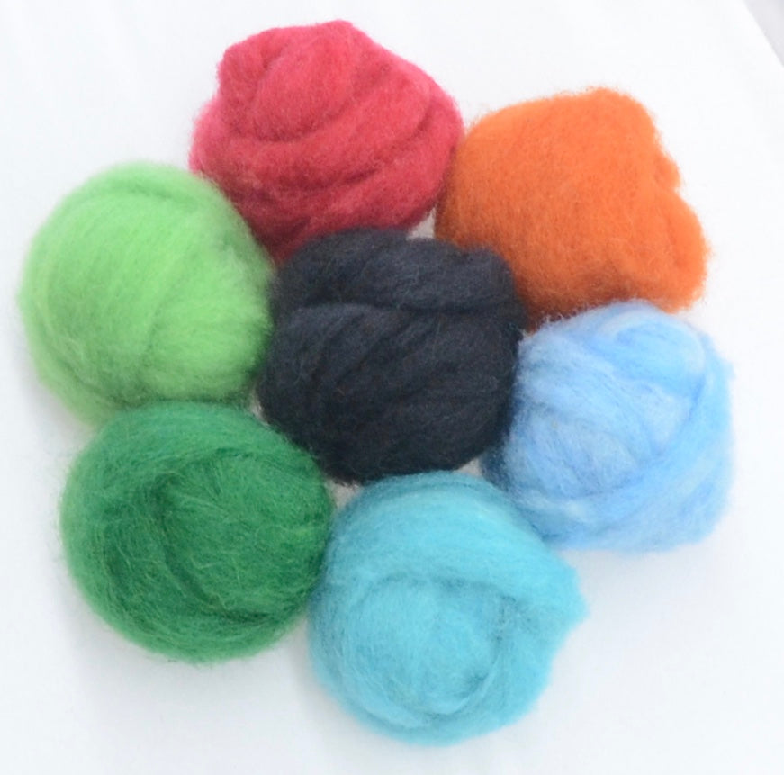 Beginner's Felting Kit #2 - 10 Colors