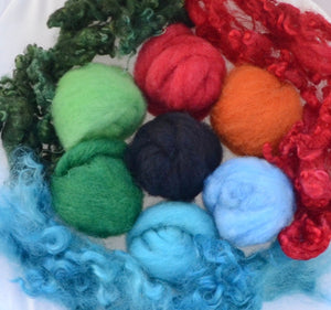 Beginner's Felting Kit #2 - 10 Colors