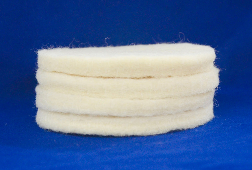 100% Wool, 4 Coaster Blanks for Needle Felting-Natural