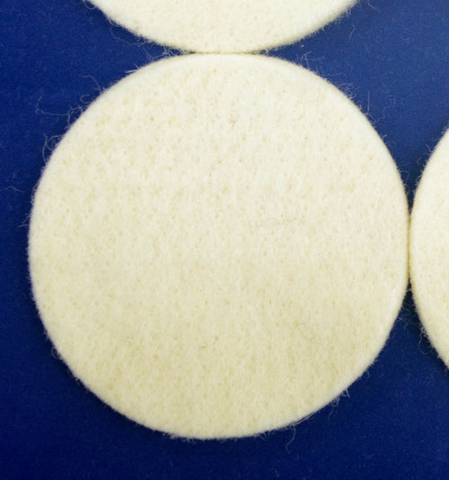100% Wool, 4 Coaster Blanks for Needle Felting-Natural