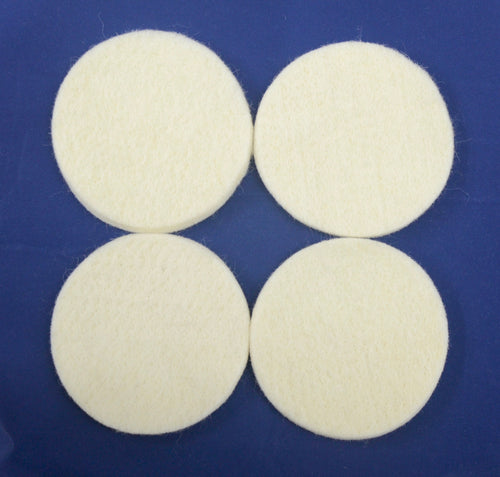 100% Wool, 4 Coaster Blanks for Needle Felting-Natural