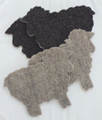 100% Wool, 4 Sheep Coaster Blanks