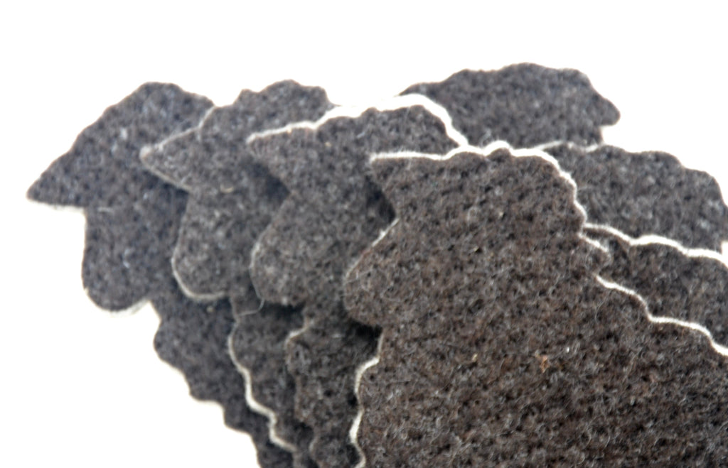 100% Wool, 4 Sheep Coaster Blanks