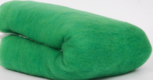 EMERALD GREEN- American Farm, Merino Wool Batt- Needle Felting, Wet Felting, Spinning