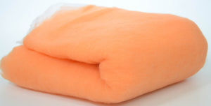 PEACH- American Farm, Merino Wool Batt- Needle Felting, Wet Felting, Spinning