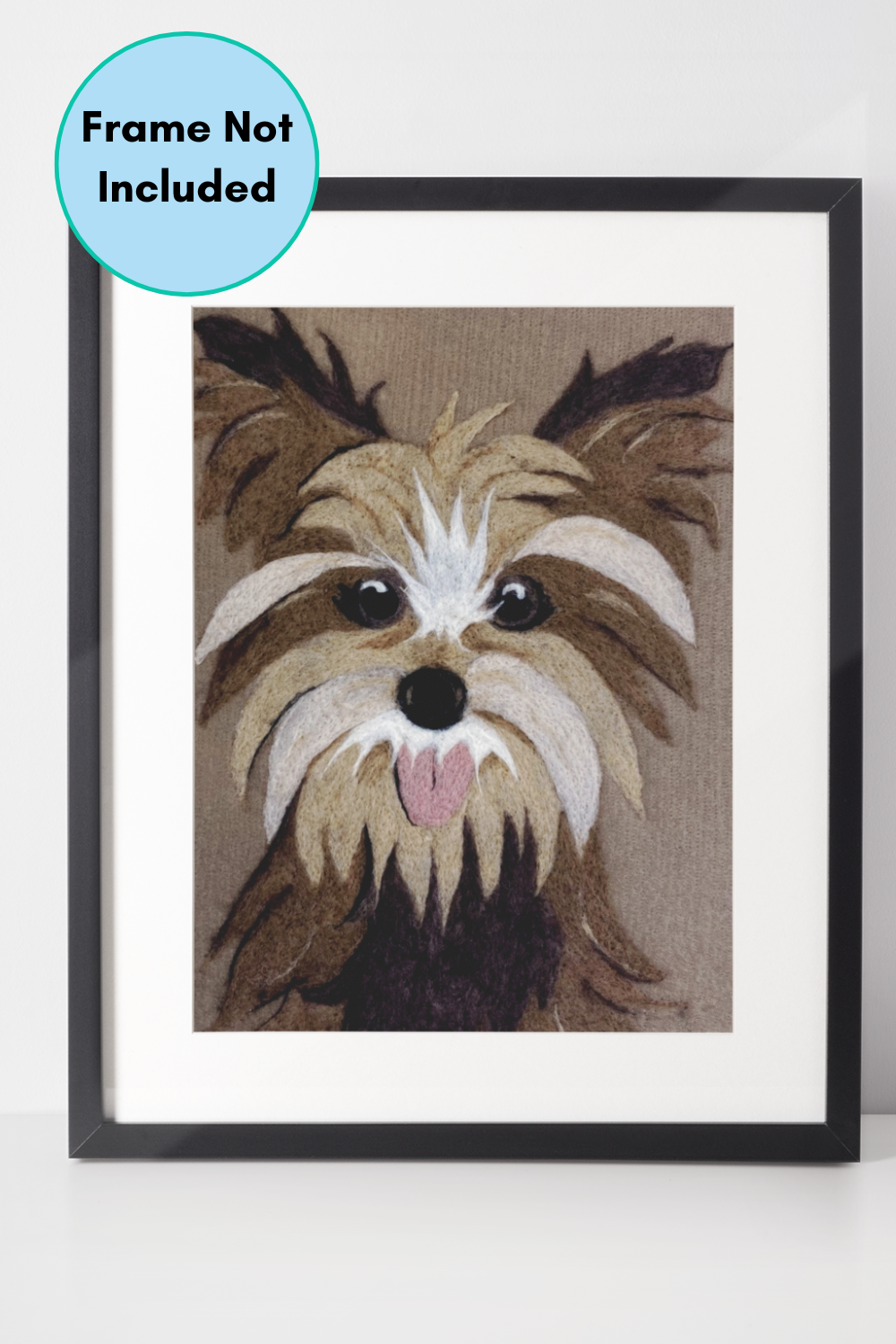 Pup Needle-Felting Kit | Color: Brown | 100% Wool & Recycled Plastic | 10 x 13 inches