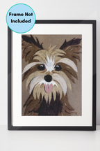 Pup Needle-Felting Kit | Color: Brown | 100% Wool & Recycled Plastic | 10 x 13 inches