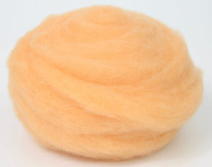 APRICOT- American Farm Wool- Medium Grade Wool Roving for Felting, Spinning, Weaving, Fiber Art
