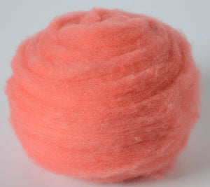 CORAL- American Farm Wool- Merino Wool Roving for Felting, Spinning, Weaving, Fiber Art