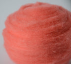 CORAL- American Farm Wool- Merino Wool Roving for Felting, Spinning, Weaving, Fiber Art