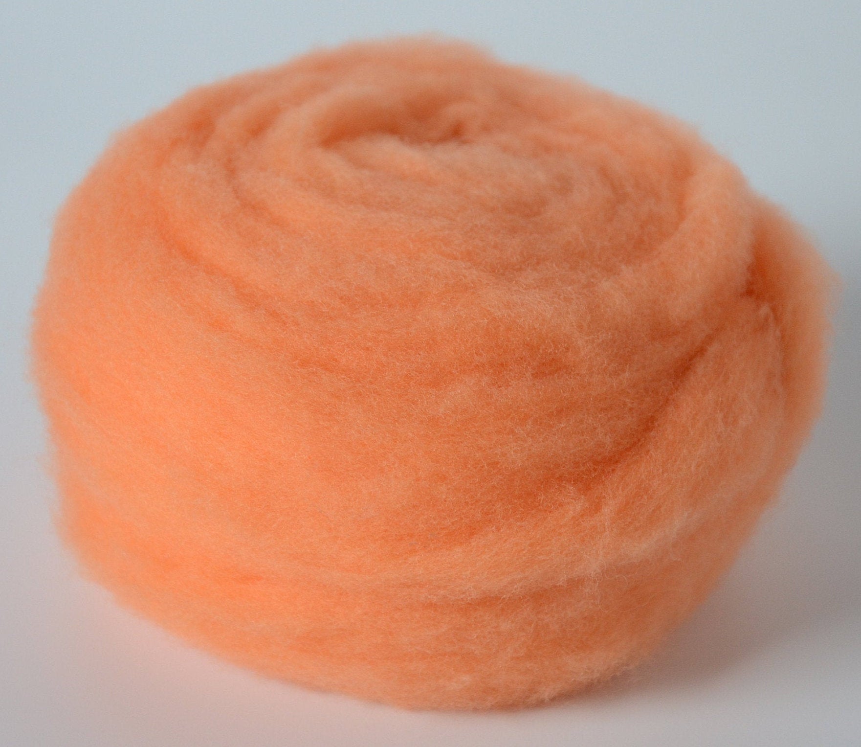 PEACH- American Farm Wool- Merino Wool Roving for Felting, Spinning, Weaving, Fiber Art