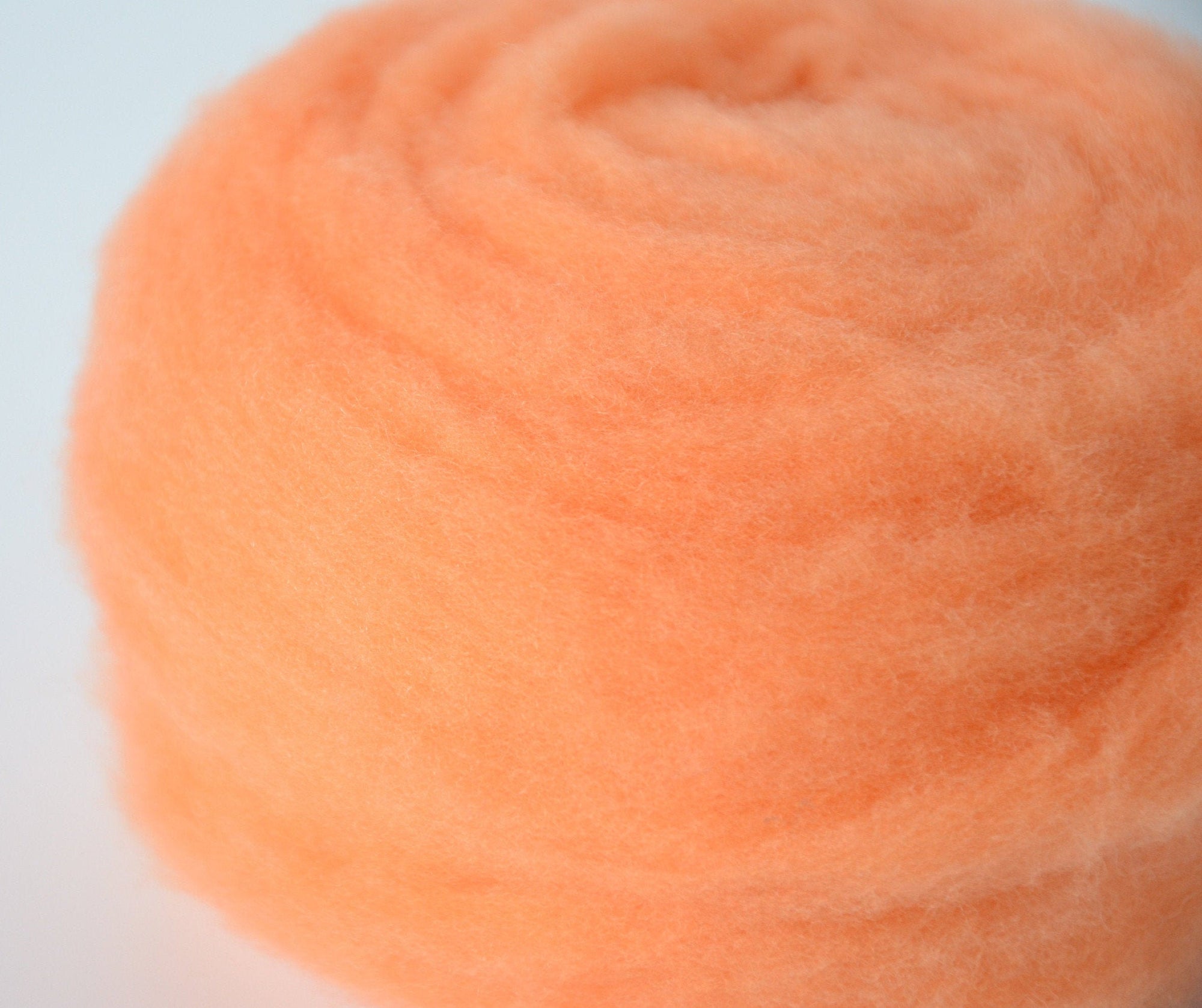 PEACH- American Farm Wool- Merino Wool Roving for Felting, Spinning, Weaving, Fiber Art