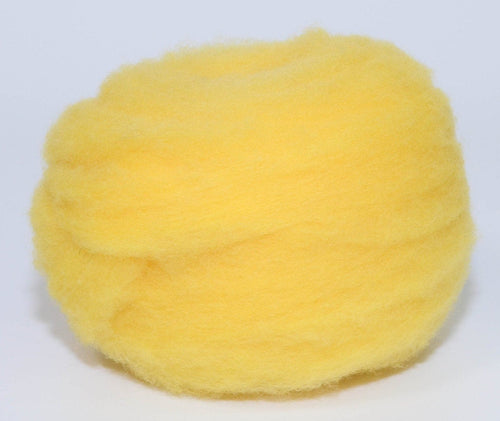 YELLOW- American Farm Wool- Merino Wool Roving for Felting, Spinning, Weaving, Fiber Art