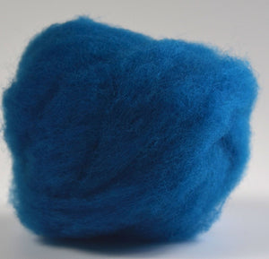 BRILLIANT BLUE- American Farm Wool- Merino Wool Roving for Felting, Spinning, Weaving, Fiber Art
