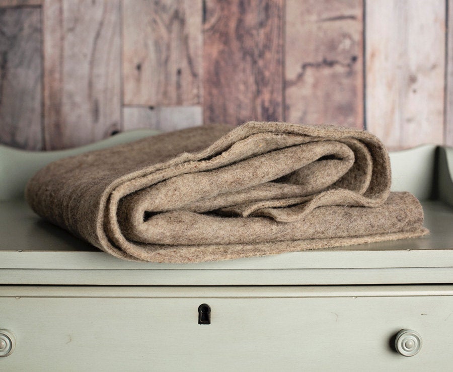 NATURAL BROWN- Kentucky Wool Prefelt, 2 X 3 ft.- for needle felting - craft backing made on a Feltloom from small farm wool