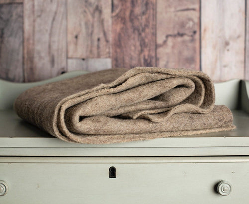 NATURAL BROWN- Kentucky Wool Prefelt, 2 X 3 ft.- for needle felting - craft backing made on a Feltloom from small farm wool