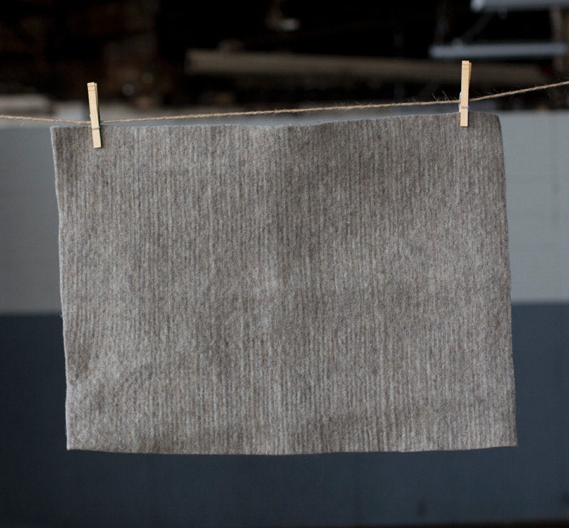 NATURAL BROWN- Kentucky Wool Prefelt, 18 X 24 in.- for needle felting - craft backing made on a Feltloom from small farm wool